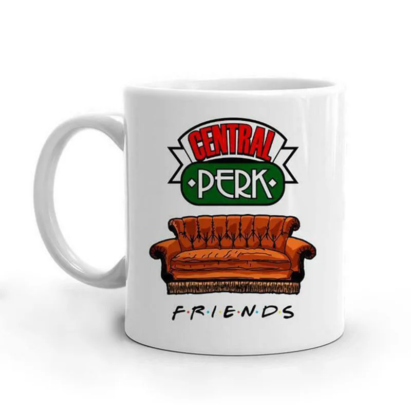 Tazas de Central Perk Friends, Tazas de Porcelana para Viaje, Cerveza, Café, Té, Cocina, Regalo para Amigos, Dropshipping