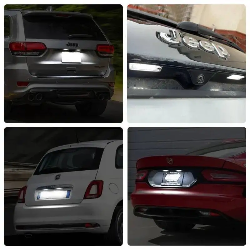 2X Canbus 18LED رقم الترخيص لوحة ضوء ل 14-20 جيب جراند شيروكي WK2 14-17 البوصلة باتريوت 2015-2017 دودج فايبر 13-17 #2