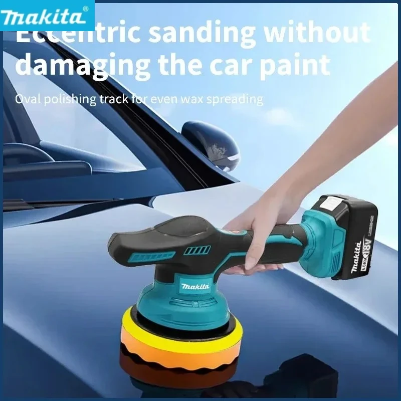 Makita Cordless 8 Gears Car Polisher Machine  Electric  Waxing Repairing Wireless Buffing Polisher 18V-20V Battery view 3