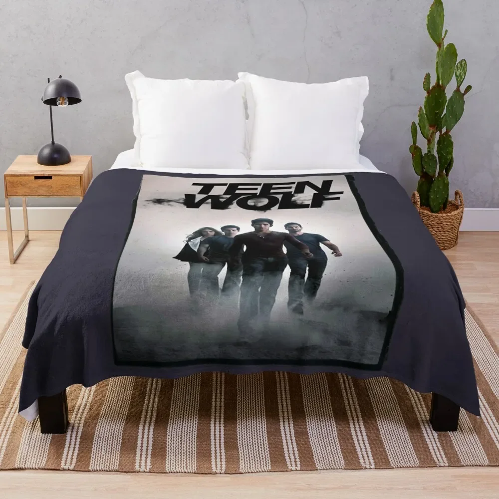 

Lover Gift Teen Wolf Classic Fan Throw Blanket Furry Dorm Room Essentials Shaggy Blankets