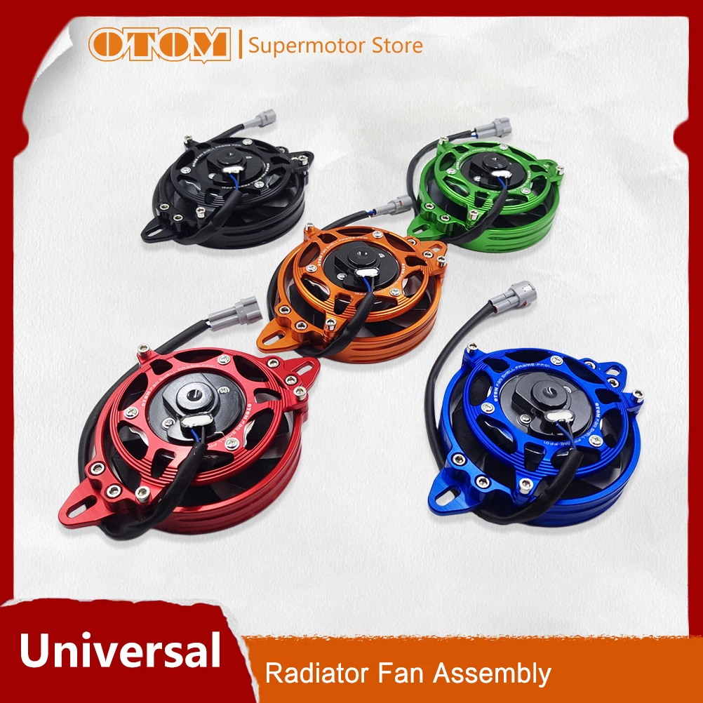 OTOM Motorcycle Radiator Fan Shell Frame Assembly Water Tank Cooler For 150cc 200cc 250cc KTM HONDA YAMHA Motocross Universal