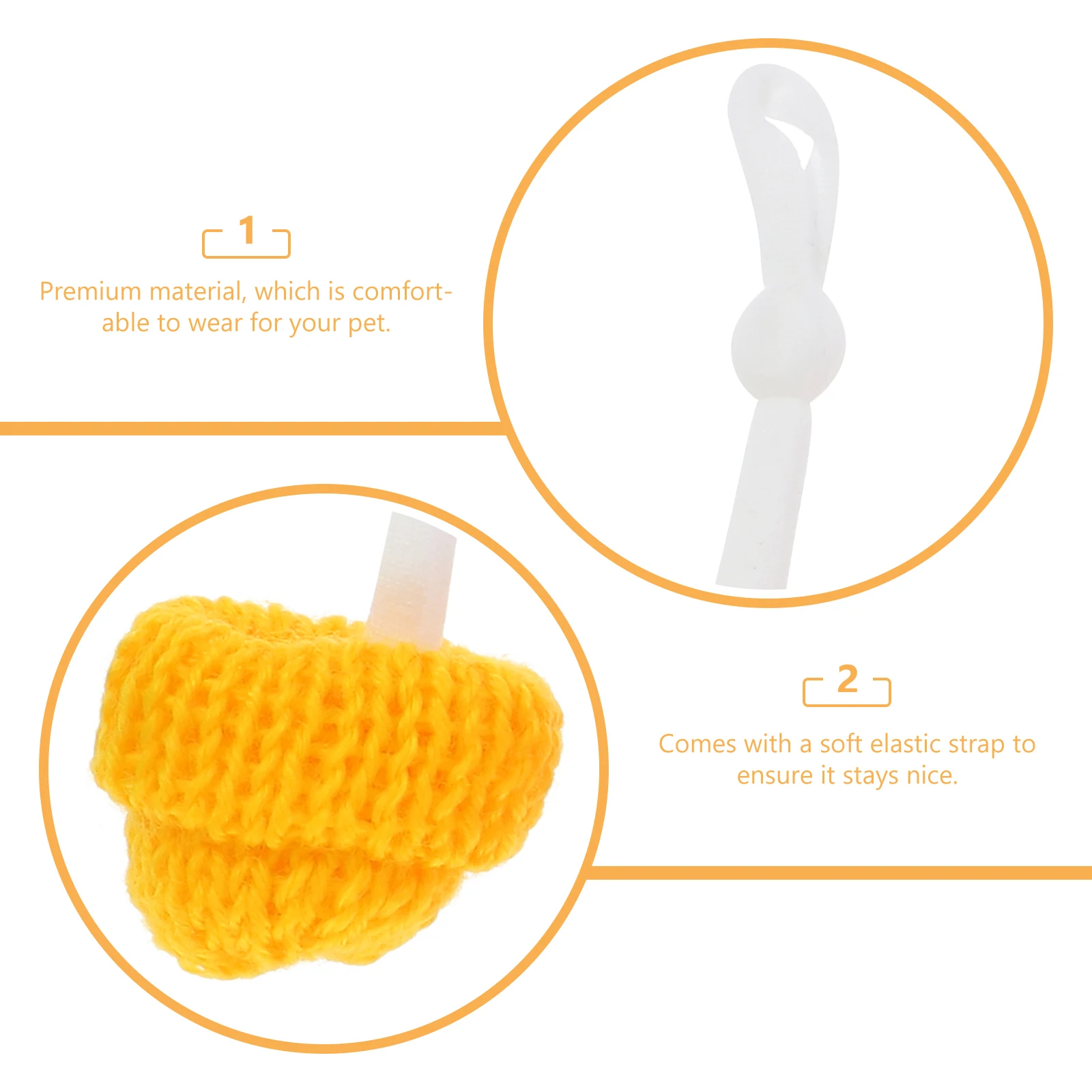 

8Pcs Pet Hat Creative Small Crawl Pet Hat Made of Premium Woolen Yarn for Lizard Snake Decorative Fashion Accessory