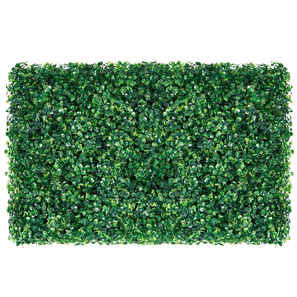 Decoração de Parede Verde Artificial 24x16in, Grama Verde Usada para Fundo de Casamento e Decoração Verde Interna e Externa