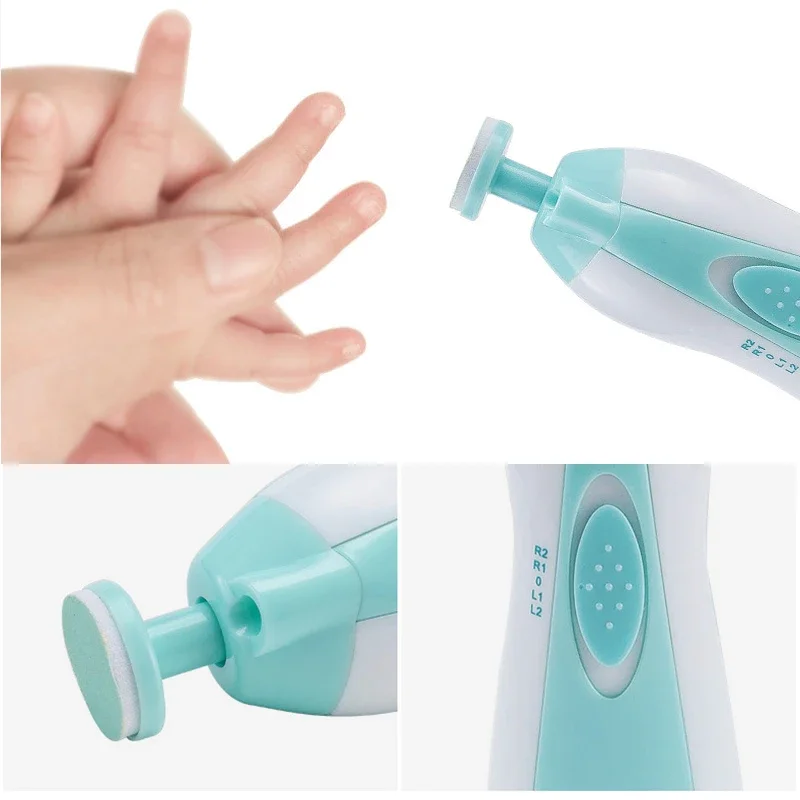 1 Set Multifunctional Electric Baby Cutter Trimmer Manicure Tool Set Baby Trimmer Baby Nail File Clippers Toes Fingernail C89 - view 4