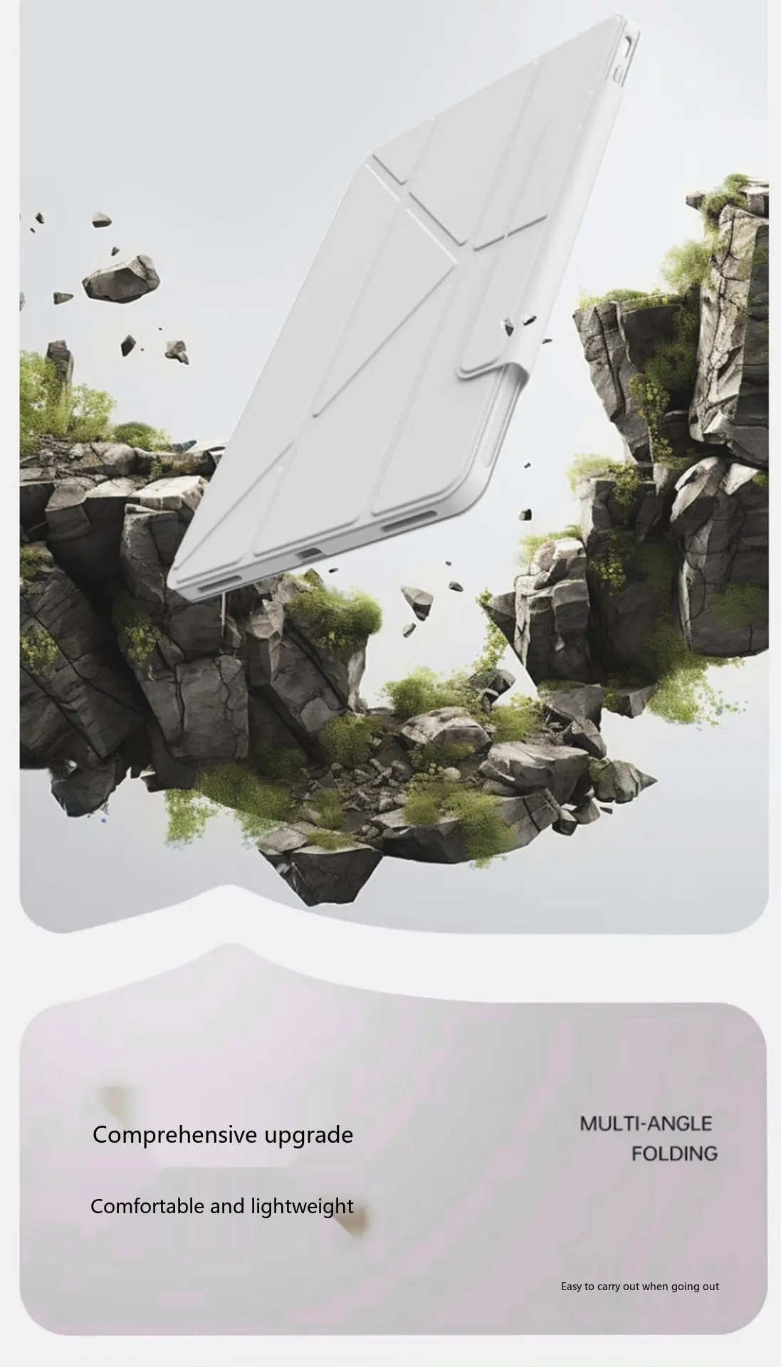 Für iPad 11 10,9 10,2 9,7 8,3 Zoll TPU 3+Y Faltbare Magnetische Schnalle Stoßfeste Schlaf-Wach-Hülle – Detail 4