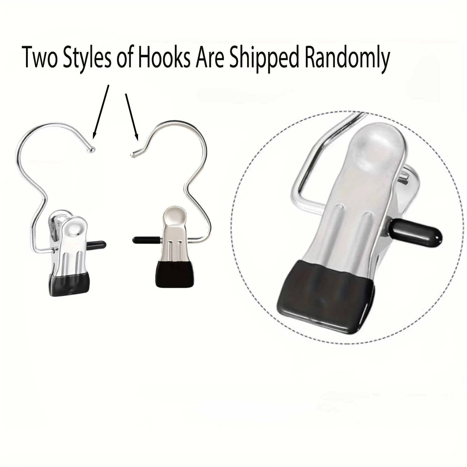 20/30 قطعة من شماعات البنطلون المصنوعة من الفولاذ المقاوم للصدأ مع خطافات - مشابك غسيل شديدة التحمل، تخزين متعدد الوظائف موفر للمساحة للجينز