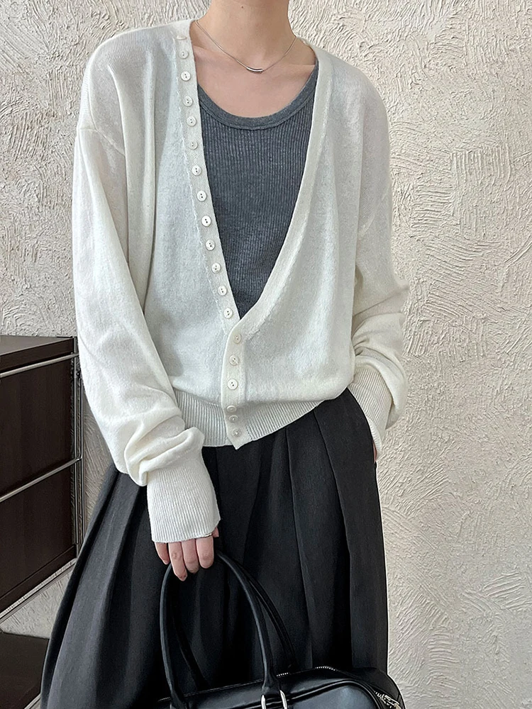 FANAN Office Lady 2 Piece Wool Knitting Tops For Women Sleeveles Slim Vest+single Breasted Cardigan Coats 2025 Autumn New