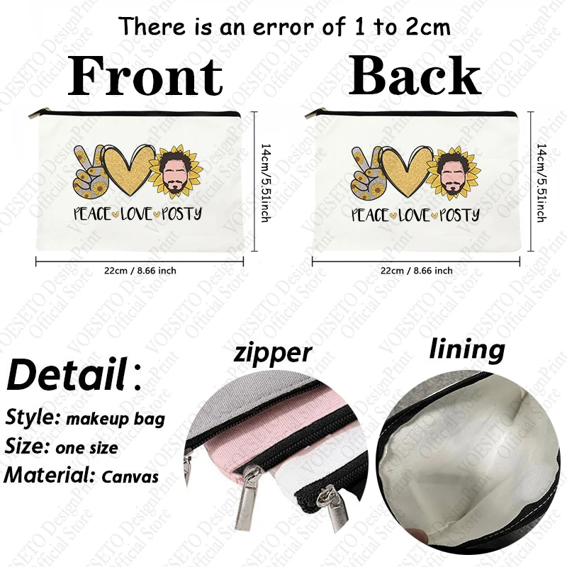 1 pc You Are Braver Stronger Smarter Than You Think pattern Makeup Bag, Travel Toilet Storage Bag, Party Gift Zipper Organizer