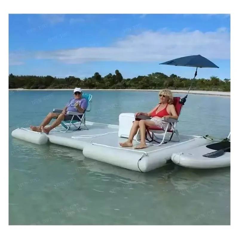 New Inflatable Water Floating Platform / Inflatable Floating Pontoon Dock Water Platform