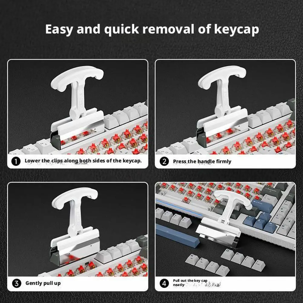 Large Size Kemove V2 4-Keycap Puller Custom Gaming Mechanical Keyboard Cleaning And Removal Time Saving Labor-saving Tools