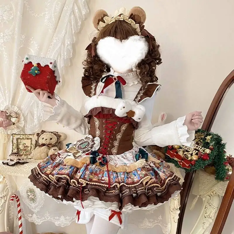 Nuevo Vestido de Mujer Hansel y Gretel, Estilo Balletcore, para Navidad, Fiestas, Carnaval, Halloween, Cosplay