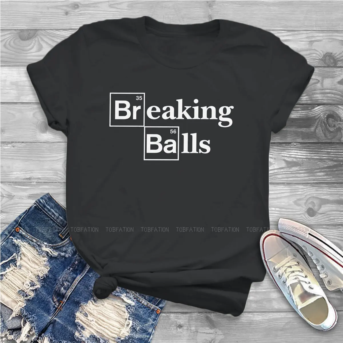 Breaking Balls Women Shirts Movie Breaking Bad Korean StyleT-shirt Goth 100% Cotton Female Tops