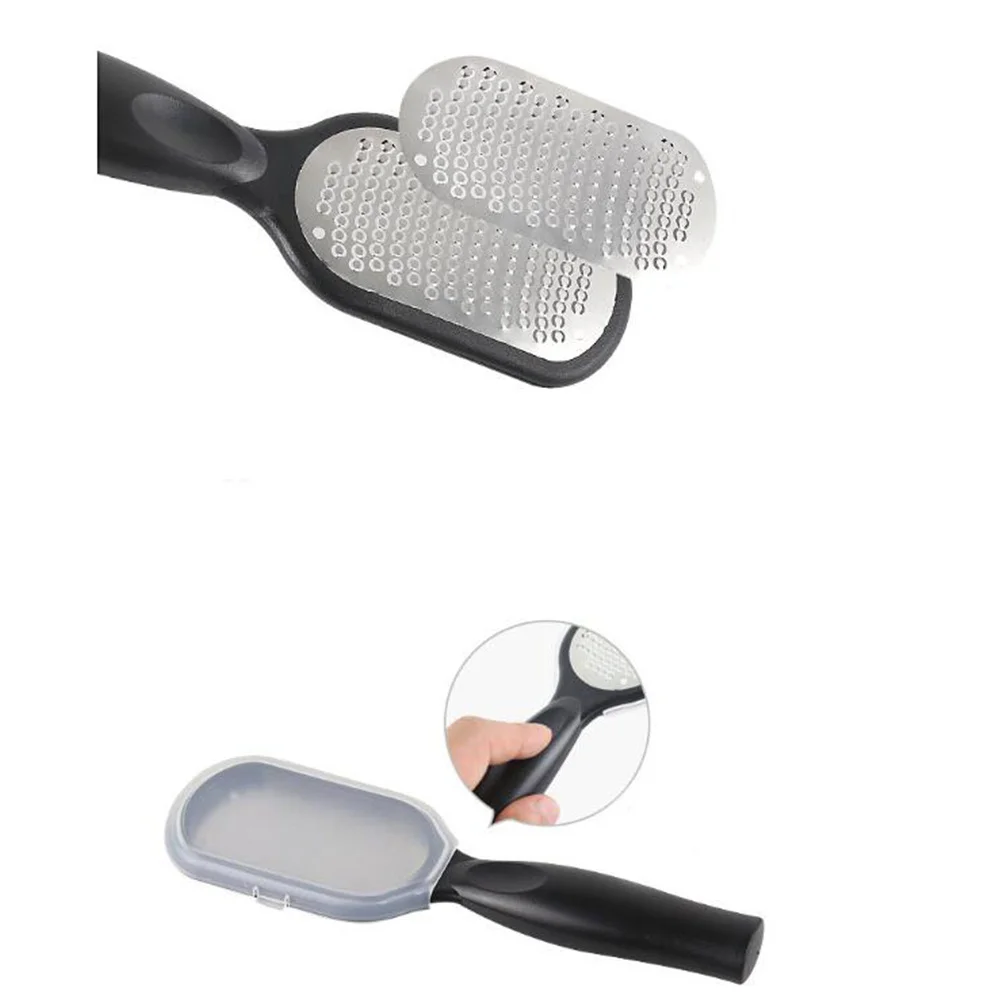 

1Pcs Stainless Steel Foot Callus Remover Durable Lightweight Dead Skin Exfoliator Storage Cover Portable for Smooth Feet
