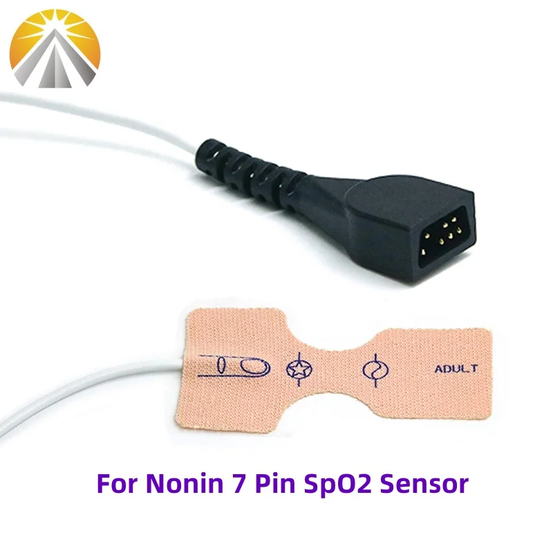 Disposable 7 Pin SpO2 Sensor Pulse Oximeter Probe SAO2 Patient Monitoring Heart Rate For Nonin 8500 8700 Adult Child Neonate
