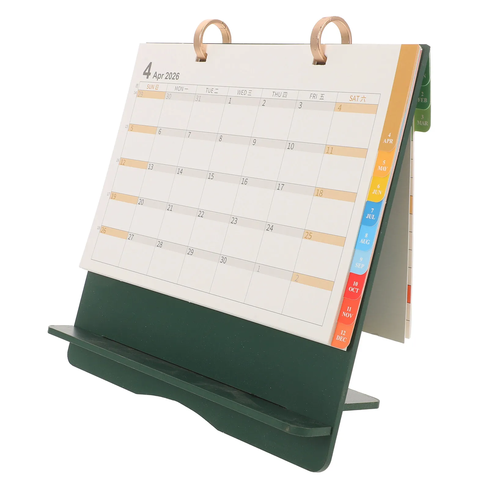 

Настольный календарь-планер 2026 с подставкой, деревянный, ежегодный, ежемесячный, для заметок, для офиса, дома, учебы, зеленый