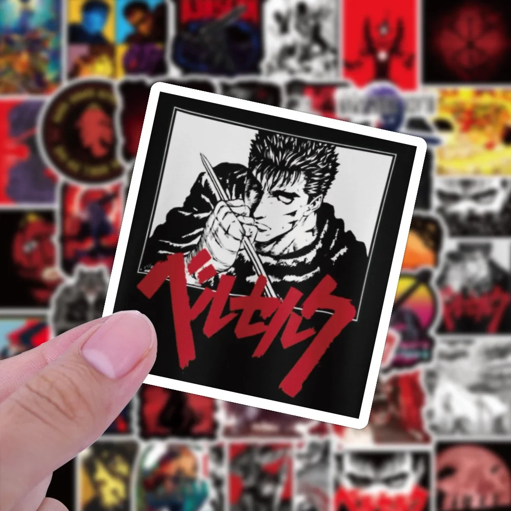 50/100 autocollants esthétiques Berserk Guts Griffith pour ordinateur portable, téléphone, scrapbook, bagages – Autocollants décoratifs