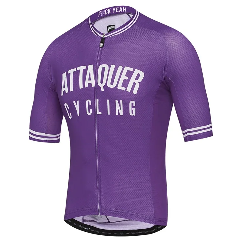 ATTAQUER ALL DAY CLUB JERSEY PURPLE pure color cycling shirt MTB riding clothing tops Breathable  wear Latest arrival