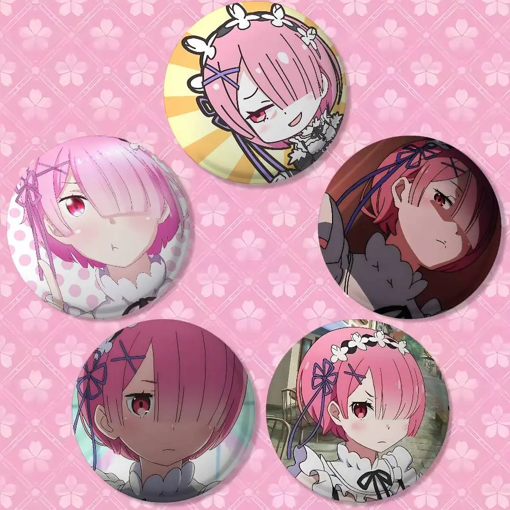 Cute Anime Ram Badges Enamel Pin Cartoon Brooch For Backpack Clothing