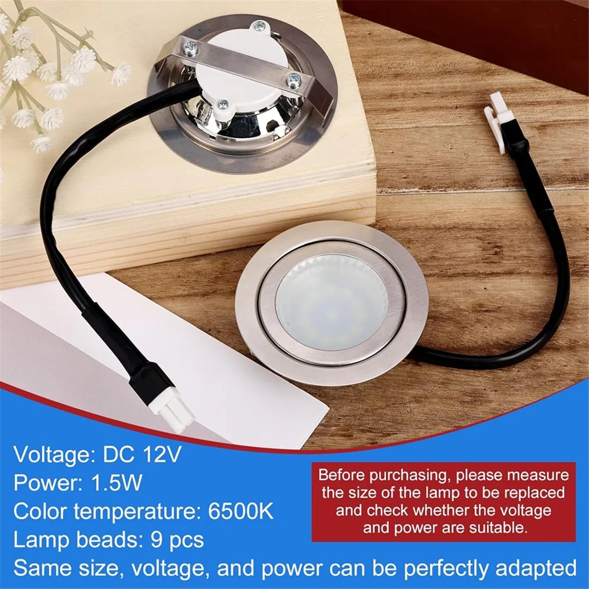 T69C 2pcs Range Hood Light Bulbs, Stainless Steel Range Hood LED Light Replacement Recessed Kitchen Range Hood Light