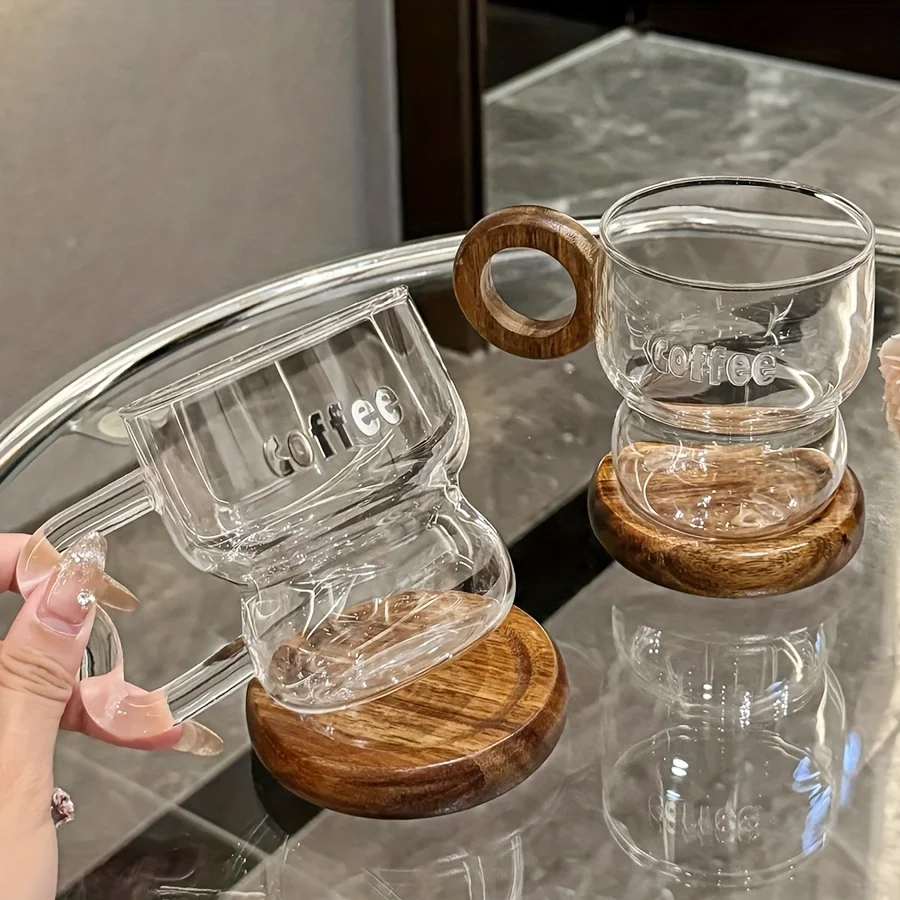

Набор кофейных чашек, прозрачные стеклянные чашки для воды, домашняя кухня, офис, сок эспрессо, холодный напиток, стеклянная чашка, кружка, посуда для питья, подарки