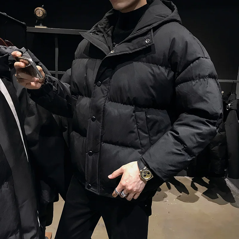 Мужское утепленное зимнее хлопковое пальто, мужская куртка-пуховик, зимняя хлопковая одежда, мужской теплый топ
