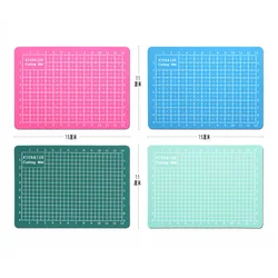 4 colorxiehaige 15*11Double-Sided PVC A6 Cutting Mat Multipurpose Self Healing Cutting Mats for Durable Paper Mat for Cutting