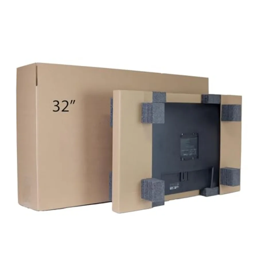 EPE USA Universal 32 Monitor Shipping Box theBOXlarger Black Foam-Infused Durable Packaging for Safe Transport