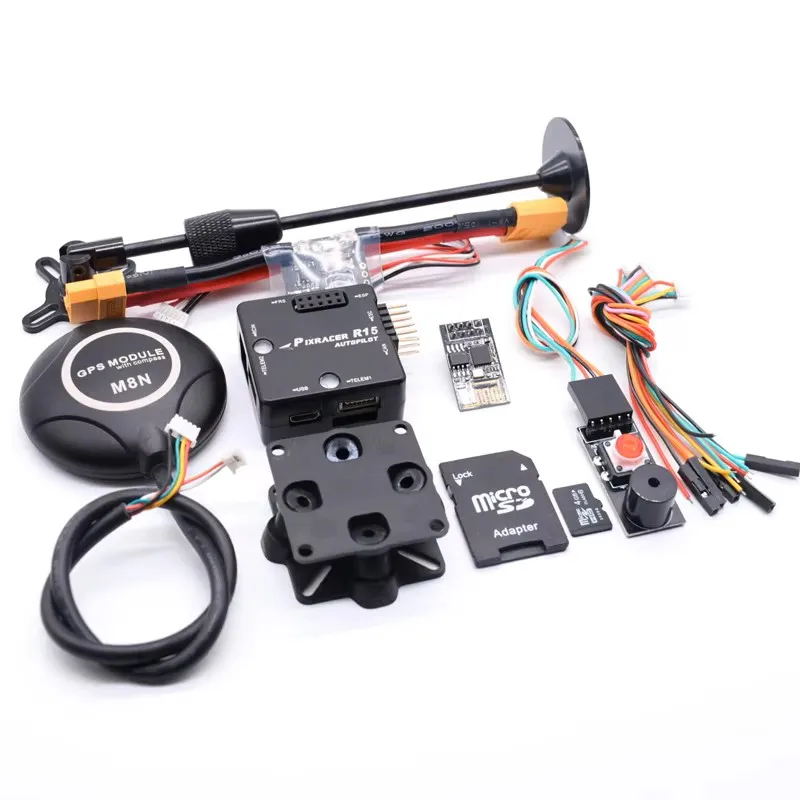 ชุดควบคุมการบิน Rctosky Pixracer R15 Autopilot xracer PX4 Pixhawk +7M/M8N GPS สำหรับโดรนอาร์ดูพาวเวอร์