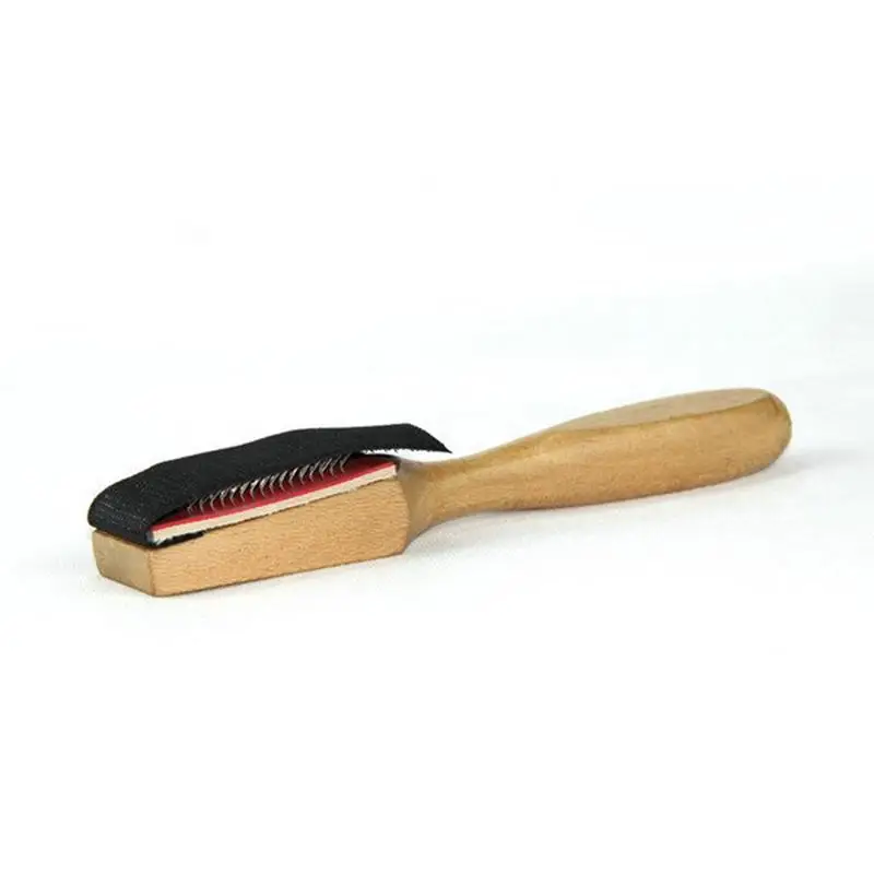 Wood Suede Sole Wire Shoe Brush Cleaners Ballet Dance Shoes Cleaning Brushes Brush for Footwear