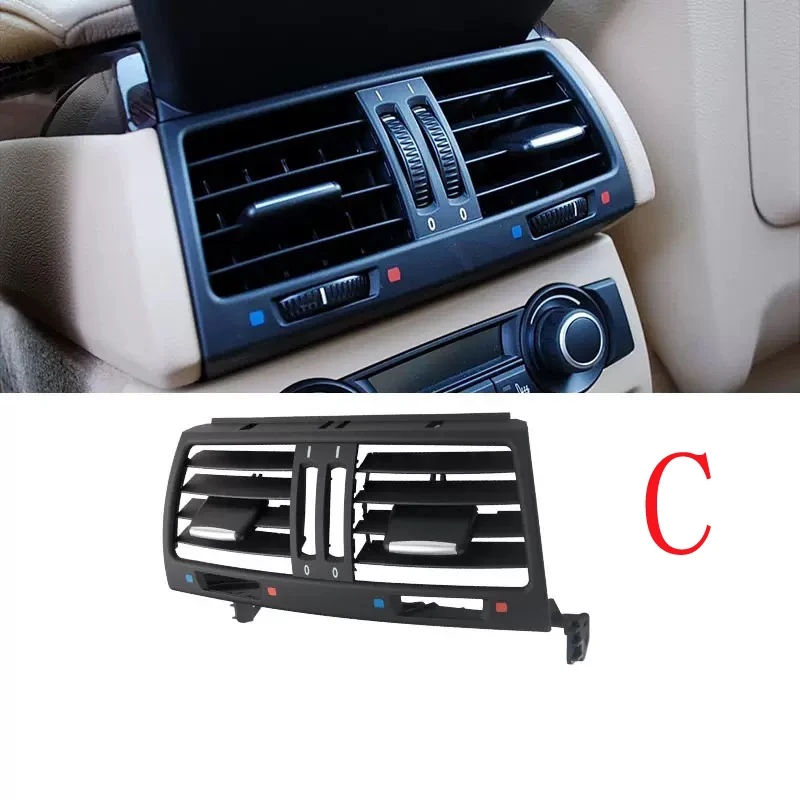Improved Rear Console Air Circulation AC Vent Grille Panel Cover for BMW X5 X6 E70 E71 E72 2007-2013 64226958748