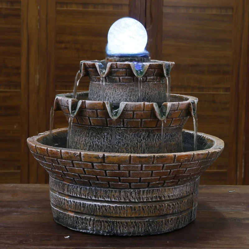 

Garden&Home Fountain Water Landscaping Decor Home DIY Accessories Figurines Desktop FengShui Air Humidifier