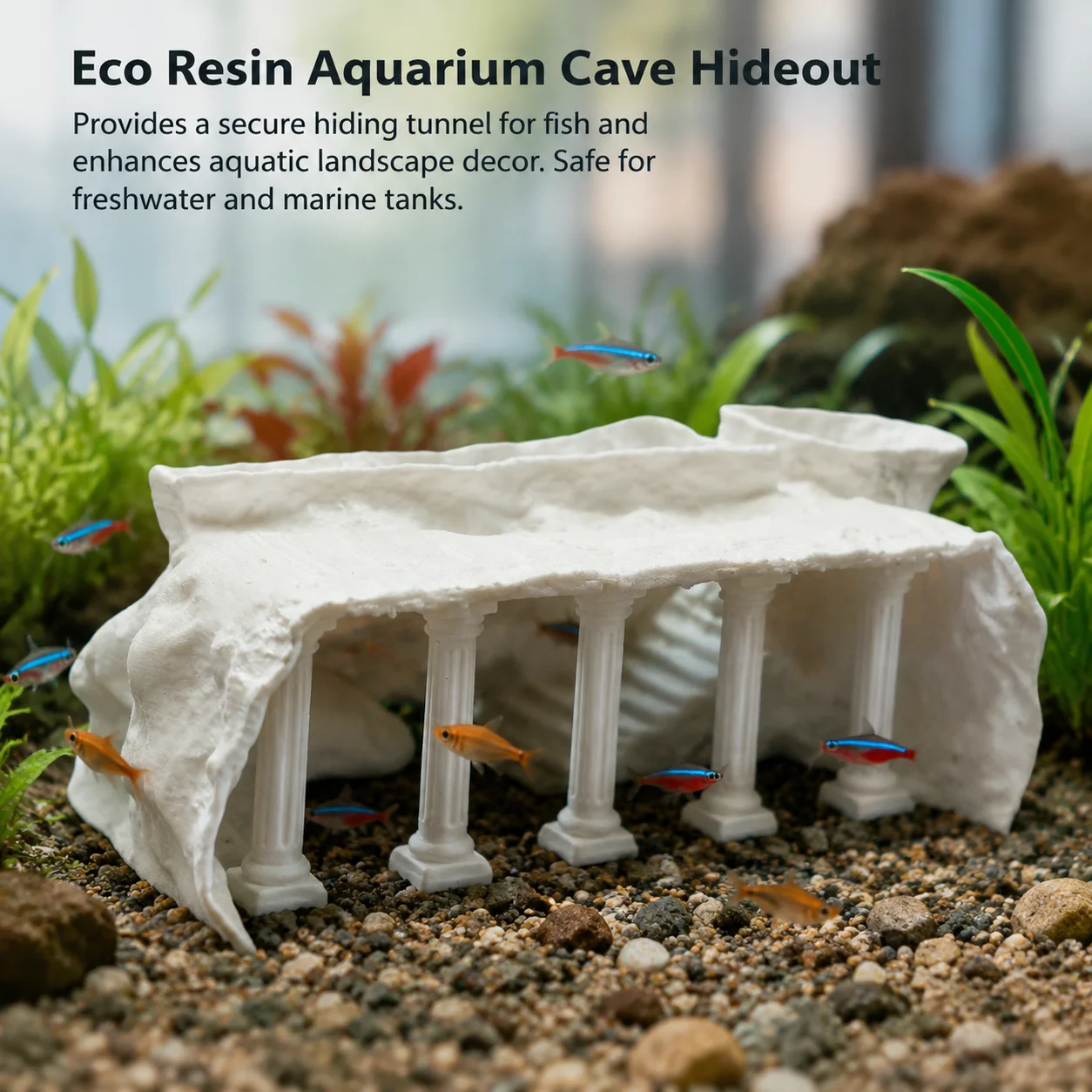 Aquarium Marine Rock - 1 st Aquariumdecoratie Realistische Hars Romeinse