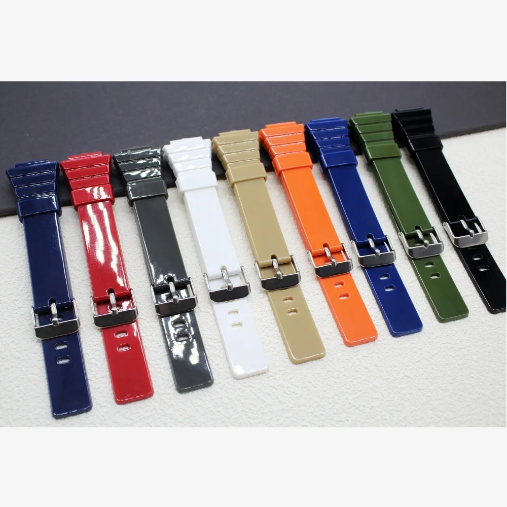 حزام الساعة لـ W-215H-1A 2A 7A / W-215 حزام ساعة الراتنج الرياضة سوار بديل مقاوم للماء