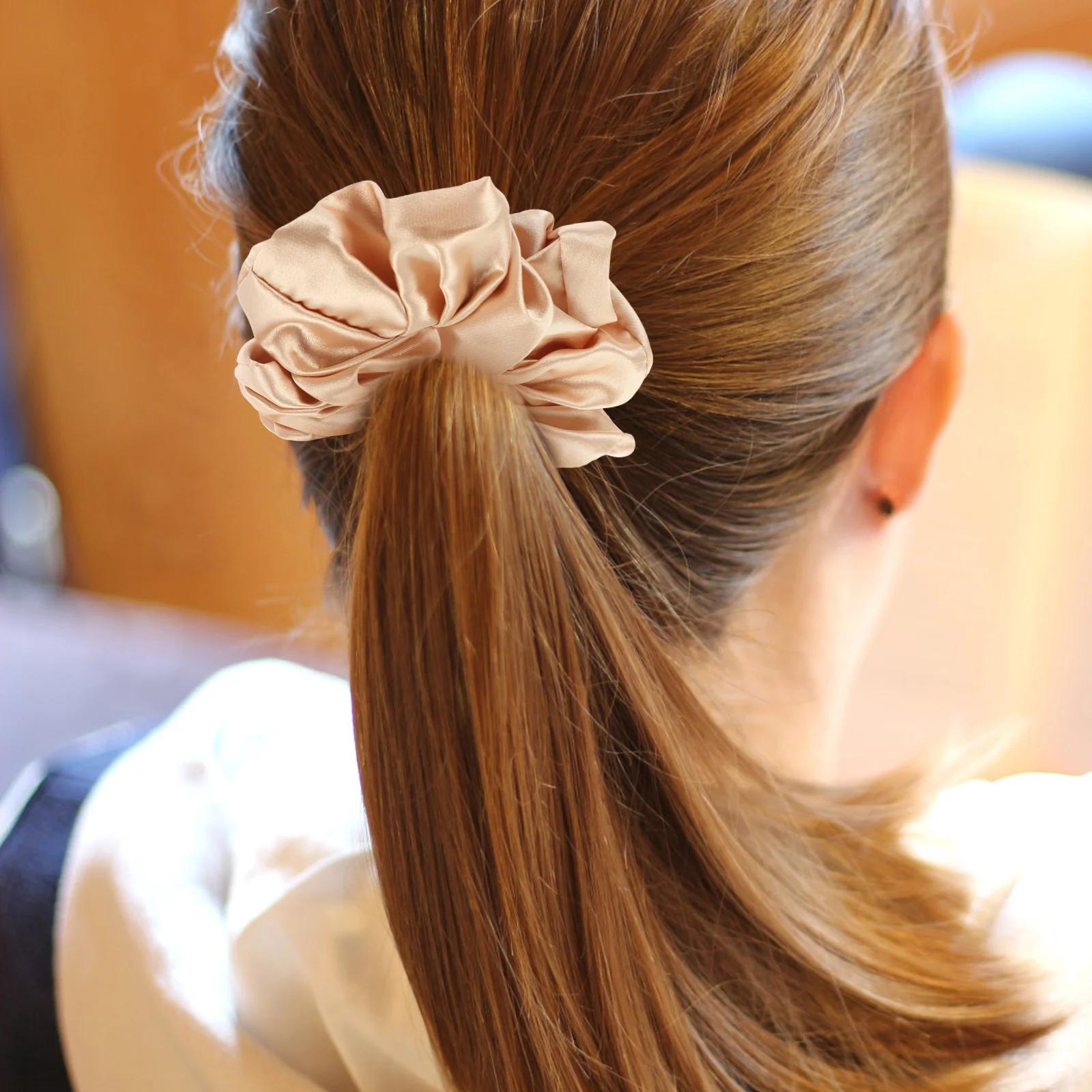 

3 Pcs Tie Soft Fabric Lightweight Comfortable Big Scrunchies Girls Accessories Elastic Ponytail Holder Styling