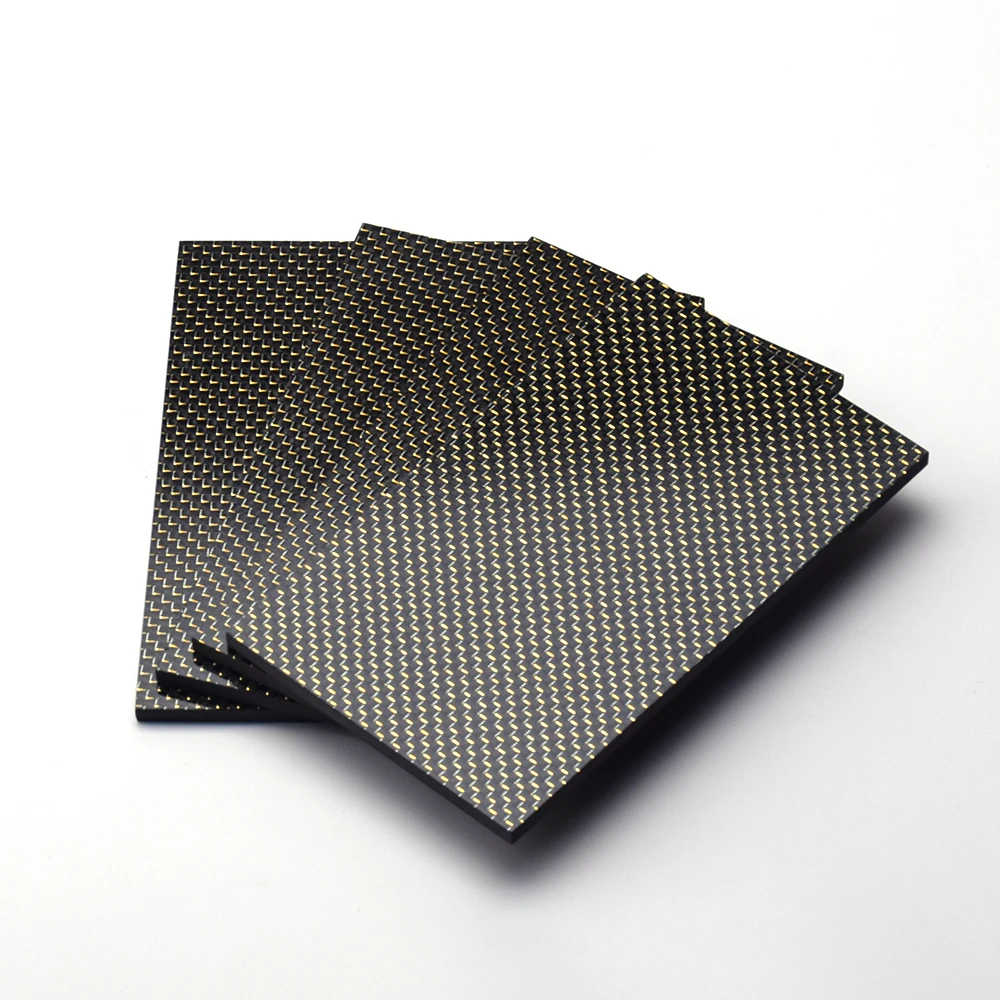 200x250mm Thickness 0.5 1.0 1.5 2.0 2.5mm High Quality 3K Color Carbon Fiber Board Sheet Plate