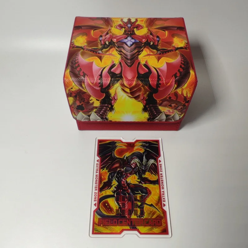 Yu Gi Oh Acg Cards Box Red Dragon Archfiend Anime Game Ocg Tcg Ptcg Trading Card Storage Box Pu Leather Collection Box 100+