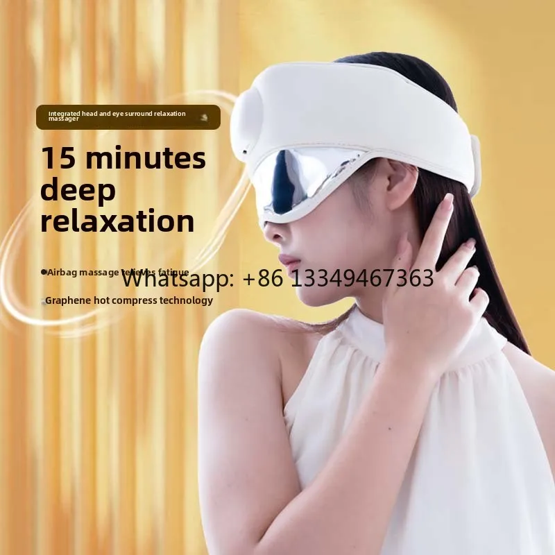 

Integrated Electric Head & Eye Massager with Hot Compress & Airbag Kneading Sleep Aid Relaxation Cap Therapy Head Massager