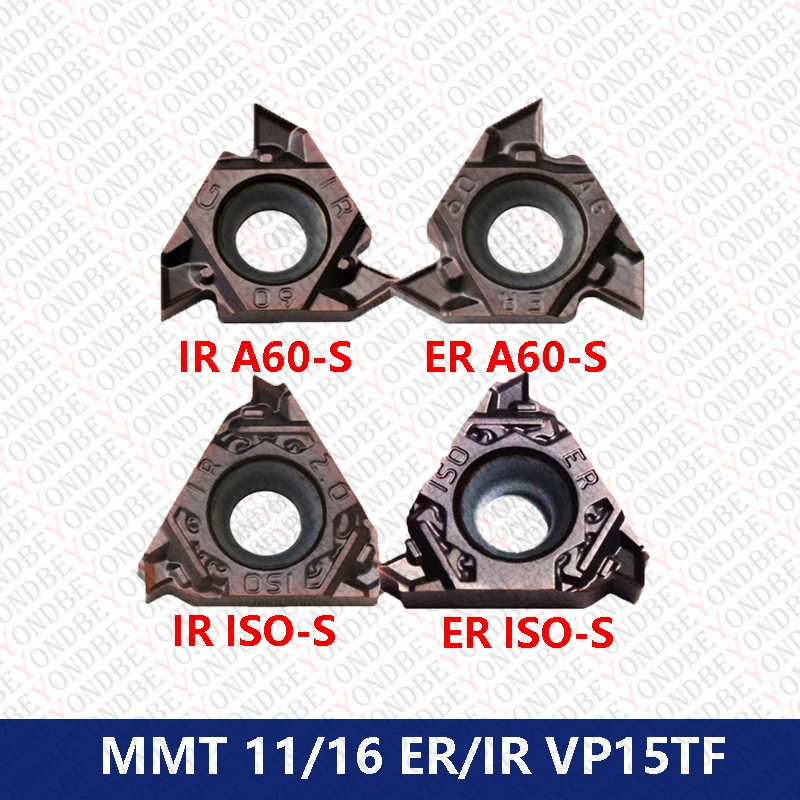 Original 16ER 16IR MMT11IR MMT16ER MMT16IR VP15TF 100 125 175 300 ISO-S A55 A60 AG55 AG60 G55 G60 Threading Carbide Inserts CNC