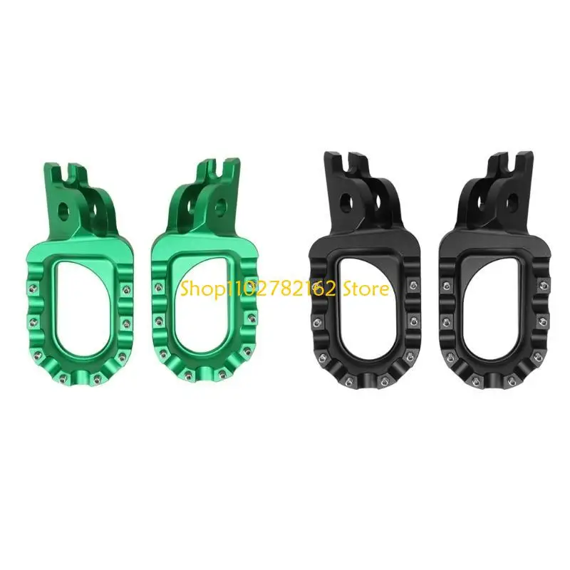 

547B Dirt Bike Motorcycle Foot Pegs Pedals Footrest with Studded Surfaces Suitable for Improved Control on Offroads 2x