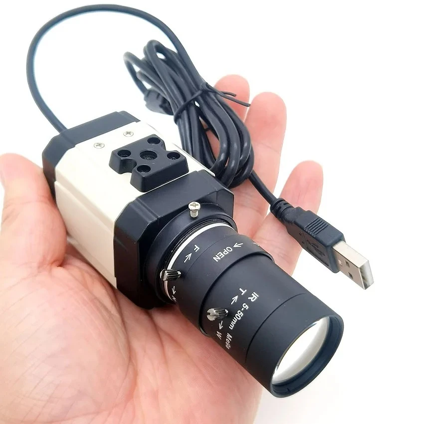 

4MP 30fps 2560x1440 High Speed UVC USB Webcam 5-50mm / 2.8-12mm Varifocal Zoom Lens option 720P USB 1280*720 USB Camera