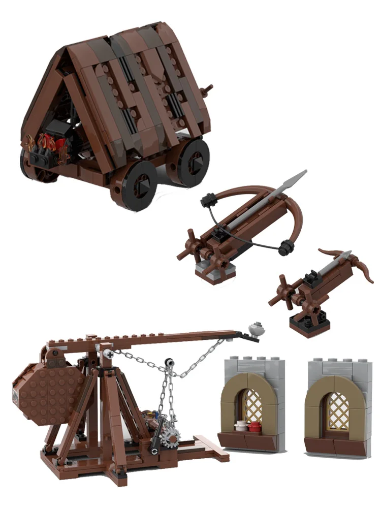 Custom Moc Bausteine Set - Ram Ballista Serie mit Riprap Fenster & Eisen kopf Design-kreative Montage Spielzeug Kit, Unisex h