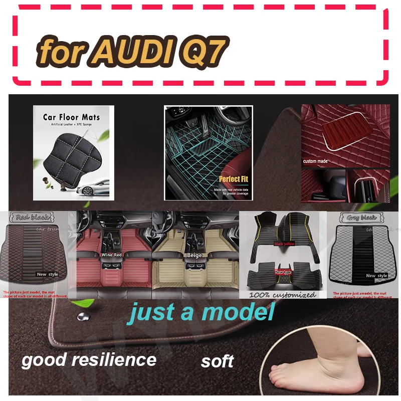 

LUXURY Car floor mats for AUDI Q7 (Seven seats) 2016 2017 2018 2019 Car Floor Mats
