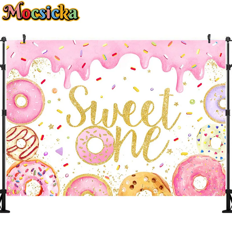 

Newborn Baby Birthday Photography Backdrop Sweet Cake Candy Bar Lollipop Photographic Background Table Decor Photo Studio