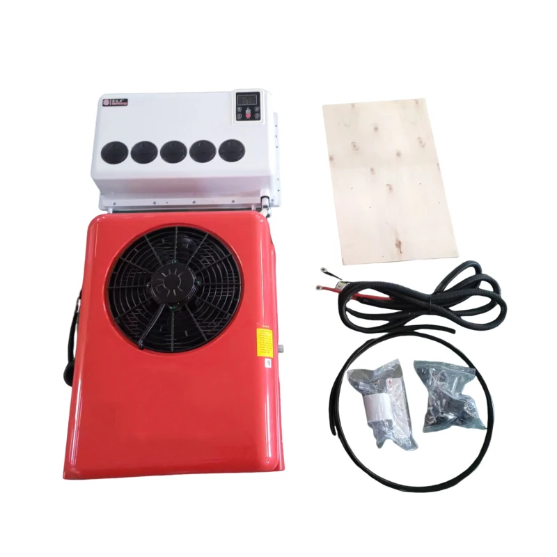 small cab air cooling battery driven dc air conditioning systems 24 volt parking air conditioner for truck/crane