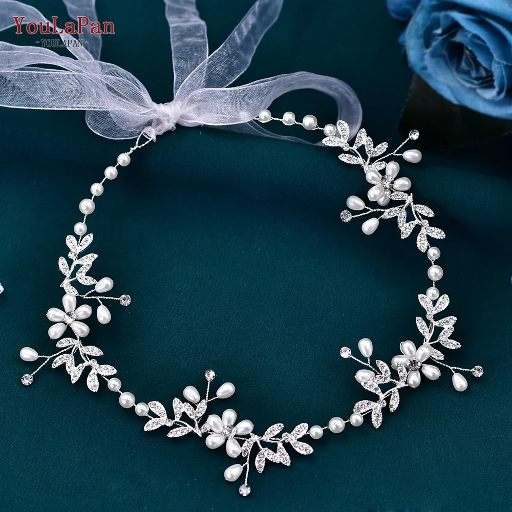 YouLaPan Bridal Pearl Belts Wedding Sash Belt Pearl Alloy Leaf Women Robe Evening Gown Belt Wedding Accessories Jewel Belt SH152