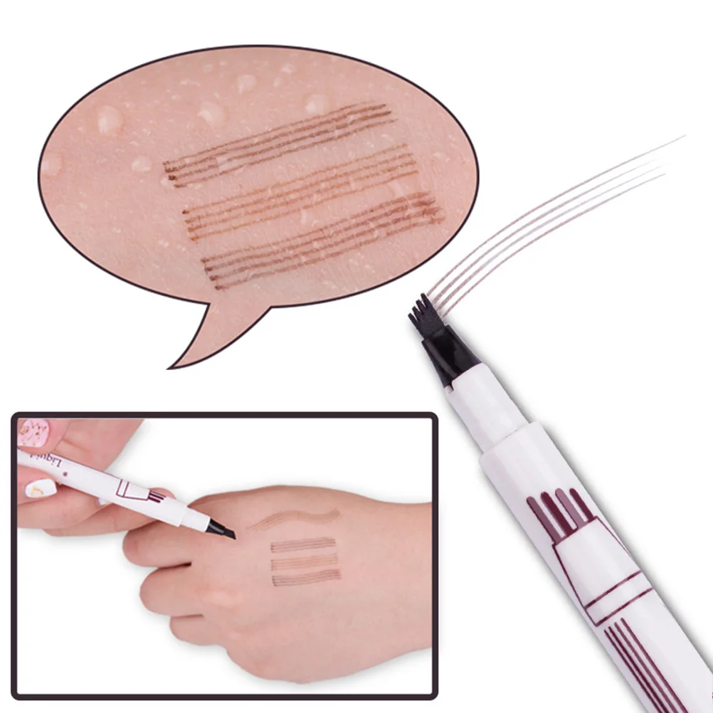 

Waterproof Eyebrow Pencil Liquid Thin Tip Sweat Proof Quick Drying Makeup Tool Women Four Pronged Natural Color Eyebrows