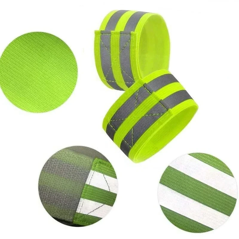 

1 Pair Reflective Armband Wristband Night Elastic Bracelet Reflective Tape Strap Safety Reflector Tape Night Cycling Jogging