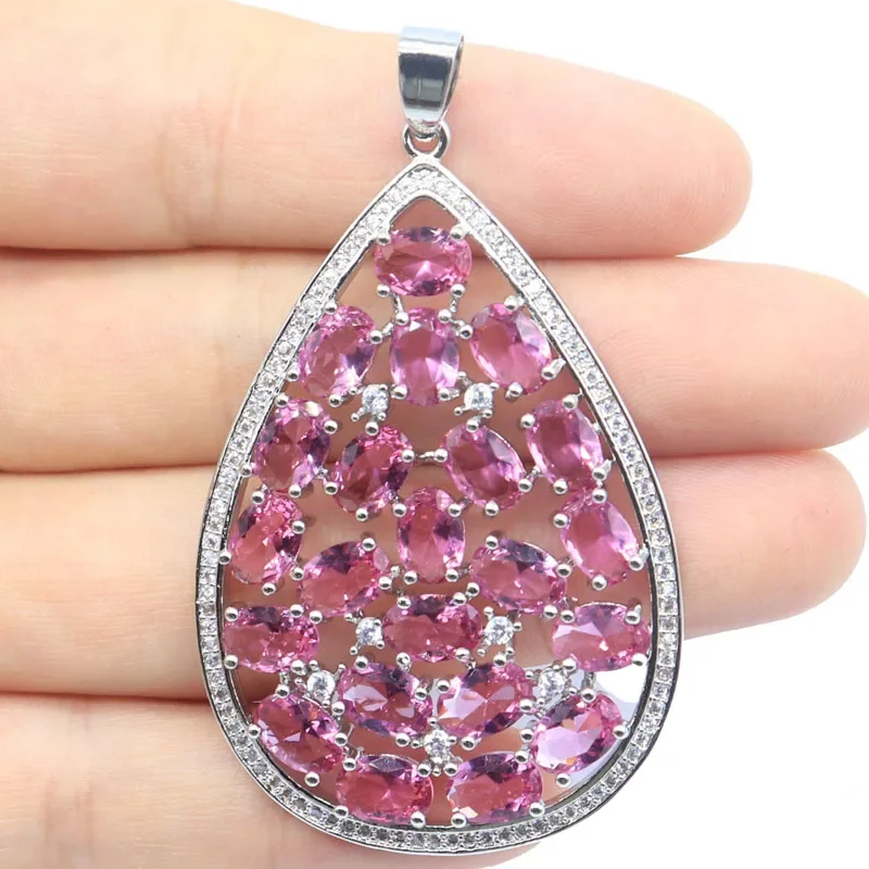 

Buy 4 Get 1 Free 11.5g Customized 925 SOLID STERLING SILVER PENDANT Big Golden Citrine Tourmaline Kunzite Green Tsavorite Garnet