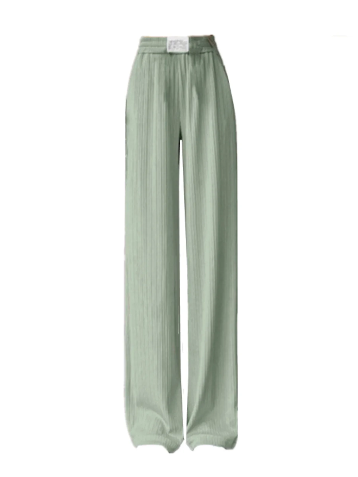 High Quali Ice Silk Wide Leg Pants Women's Summer Thin Casual Loose plus Size Drapey Straight Tube Pants Trendy