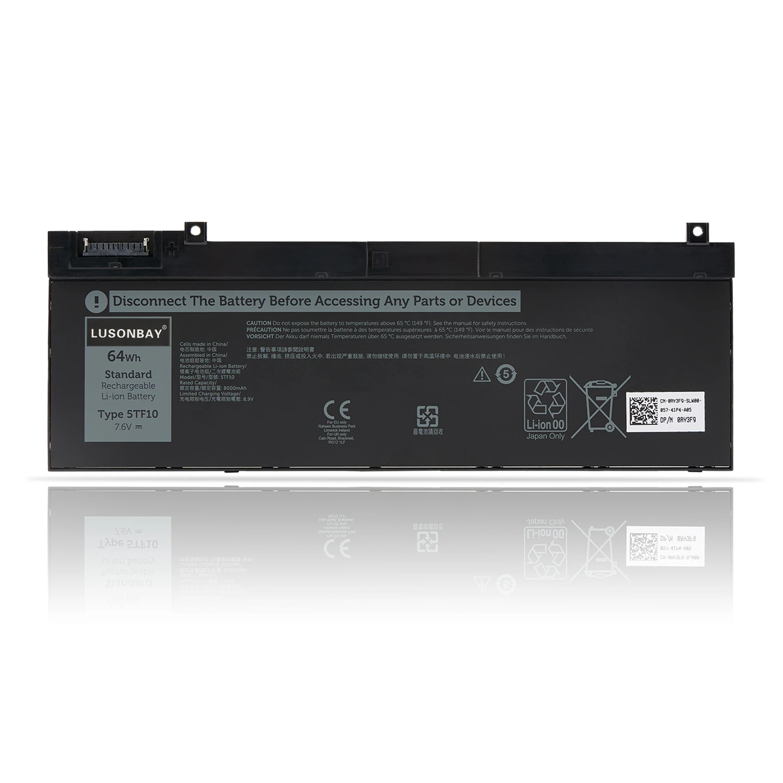 

LUSONBAY 5TF10 Replacement Battery For Dell Precision 7730 7740 7530 7540 P34E P74F P34E001 P34E002 P74F001 P74F002 7.6V 64WH